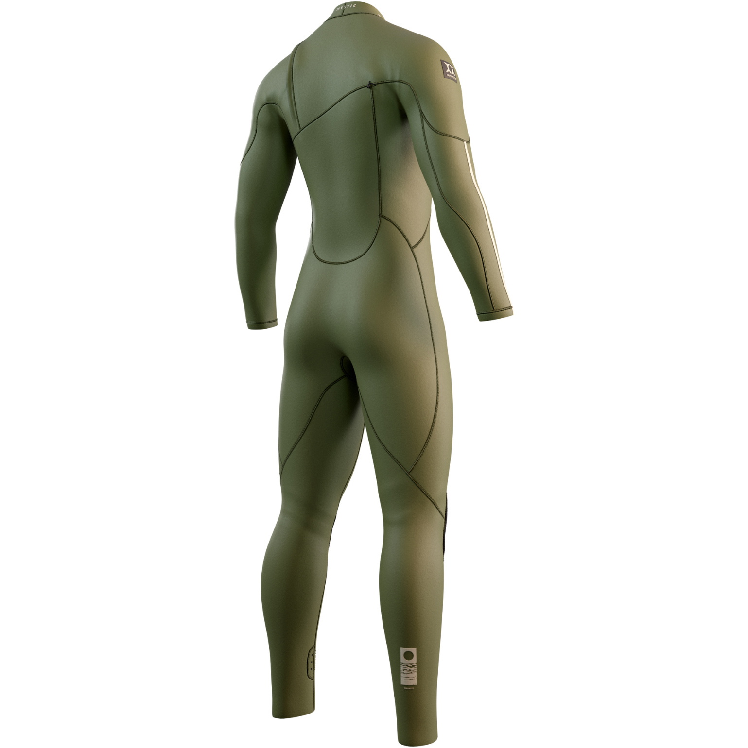 2025 Mystic Heren The One 4/3mm Ritssluiting-vrij Wetsuit 35000.250610 - Moss
